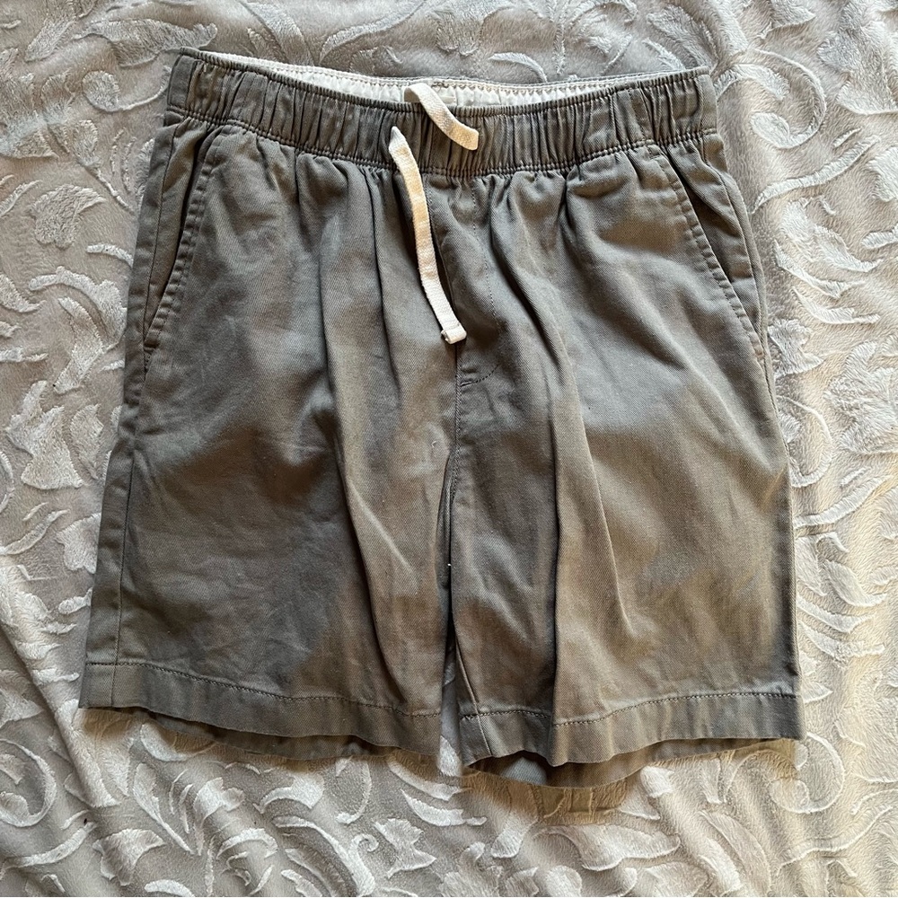Crewcuts boys shorts size 10 gray chino elastic tie waist